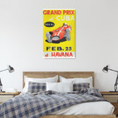 Grand Prix Cuba, Havana, vintage poster キャンバスプリント (インサイチュ (寝室))