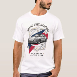 Grand Prix Heritage Vintage Porsche Engraved Tシャツ
