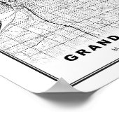 Grand Rapids Map ポスター (角)