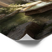 Grand Roman Ruin Courtyard with Ornate Fountain ポスター (角)