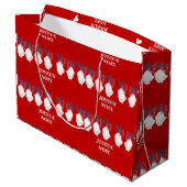 Grand Sac Cadeau Joyeux Noël Cloches Rouge ラージペーパーバッグ (裏面アングル)