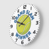 Grand Slam Winner Tennis Ball Sports Champion ラージ壁時計 (傾斜)
