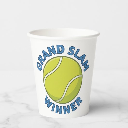 Grand Slam Winner Tennis Ball Sports Champion 紙コップ (正面)