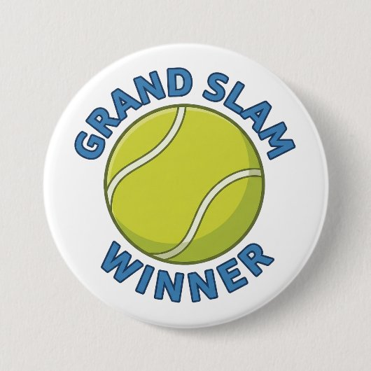 Grand Slam Winner Tennis Ball Sports Champion 缶バッジ (正面)
