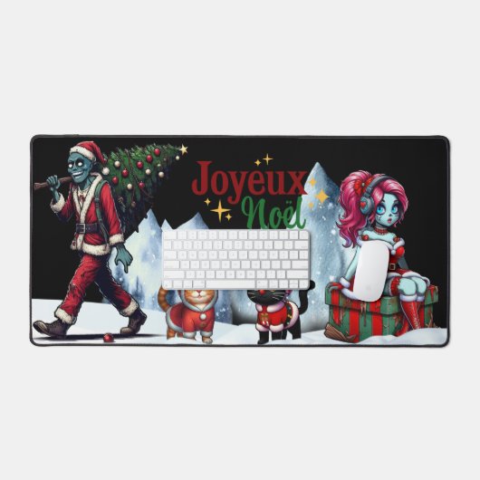Grand Tapis de souris | Temps des fêtes デスクマット (キーボード&マウス)
