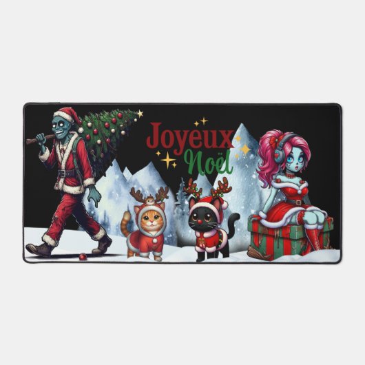 Grand Tapis de souris | Temps des fêtes デスクマット (正面)