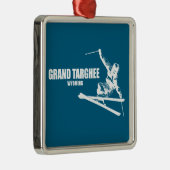 Grand Targhee Resort Wyoming Skier メタルオーナメント (右)