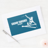 Grand Targhee Resort Wyoming Skier 長方形シール (封筒)