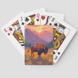 Grand Teton Bison | National Park Travel Painting トランプ