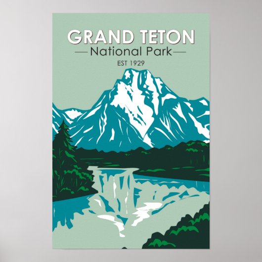 Grand Teton Jackson Hole Valley National Park ポスター (正面)