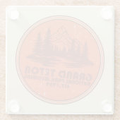 Grand Teton mountains National Park Wyoming ガラスコースター (裏面)