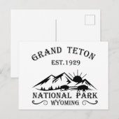 Grand Teton mountains National Park Wyoming シーズンポストカード (正面/裏面)