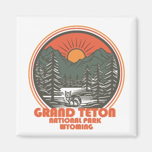 Grand Teton mountains National Park Wyoming マグネット (正面)