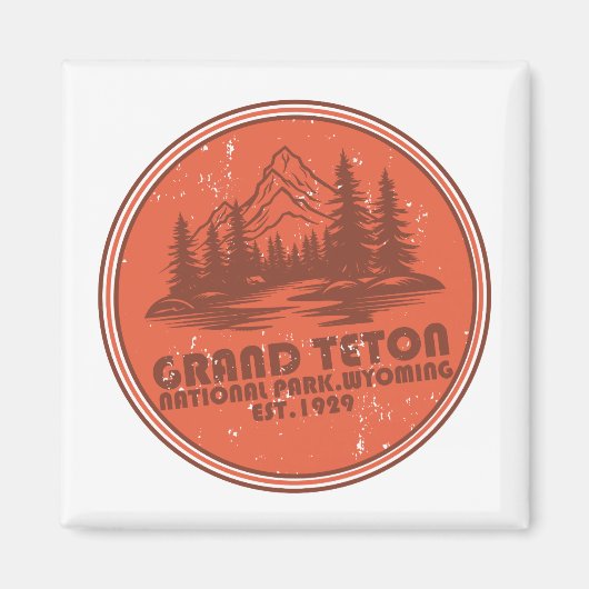 Grand Teton mountains National Park Wyoming マグネット (正面)