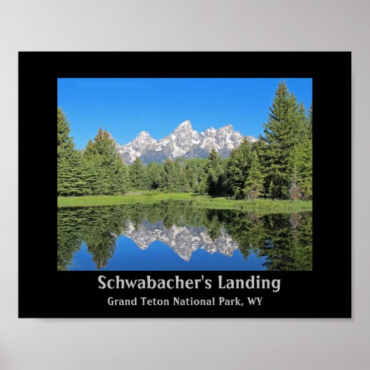 Grand Teton National Park Design Landscape Poster ポスター (正面)