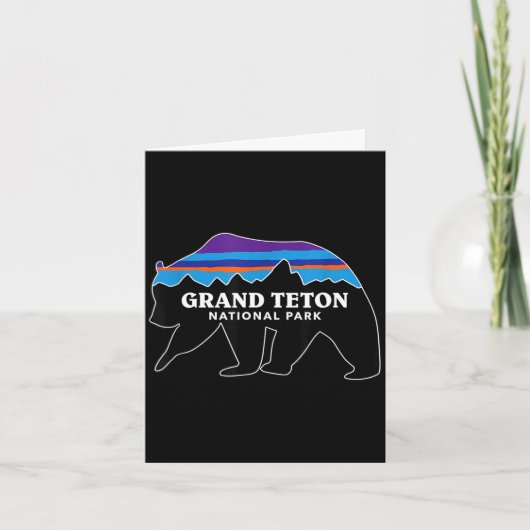 Grand teton national park grizzly bear minimalist カード (正面)