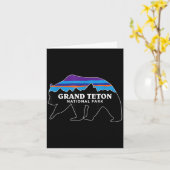Grand teton national park grizzly bear minimalist カード (黄色い花)