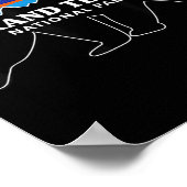 Grand teton national park grizzly bear minimalist ポスター (角)