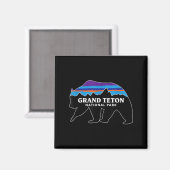 Grand teton national park grizzly bear minimalist マグネット (正面/裏面)