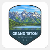 Grand Teton National Park Shield スクエアシール (正面)