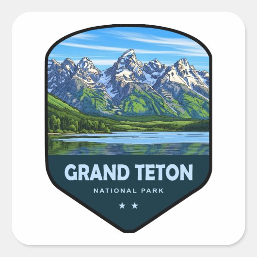 Grand Teton National Park Shield スクエアシール (正面)