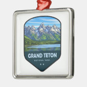 Grand Teton National Park Shield メタルオーナメント (左)