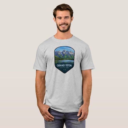 Grand Teton National Park Shield Tシャツ (正面フル)