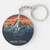 Grand Teton National Park Sunset キーホルダー (裏面)