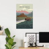Grand Teton National Park Travel Poster ポスター (ホームオフィス)