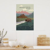 Grand Teton National Park Travel Poster ポスター (キッチン)