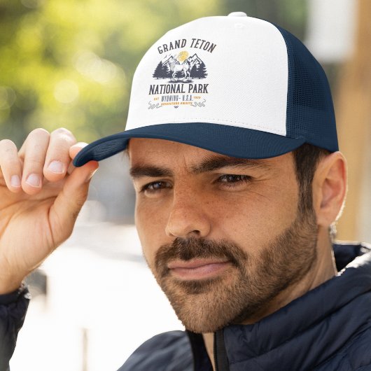 Grand Teton National Park Vintage Landscape キャップ