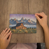 Grand Teton National Park Watercolor Postcard 招待状