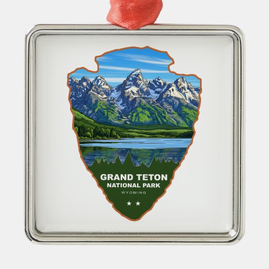 Grand Teton National Park Wyoming Arrowhead メタルオーナメント (正面)