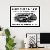 Grand Trunk Railway Reissueヴィンテージ36 x 24ポスター ポスター (ホームオフィス)