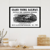Grand Trunk Railway Reissueヴィンテージ36 x 24ポスター ポスター (キッチン)