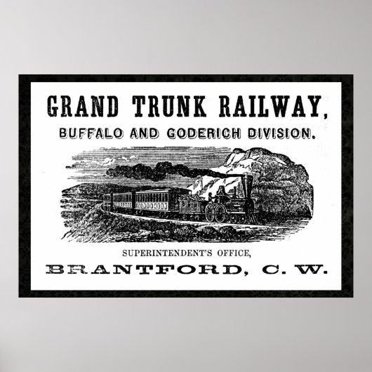Grand Trunk Railway Reissueヴィンテージ36 x 24ポスター ポスター (正面)
