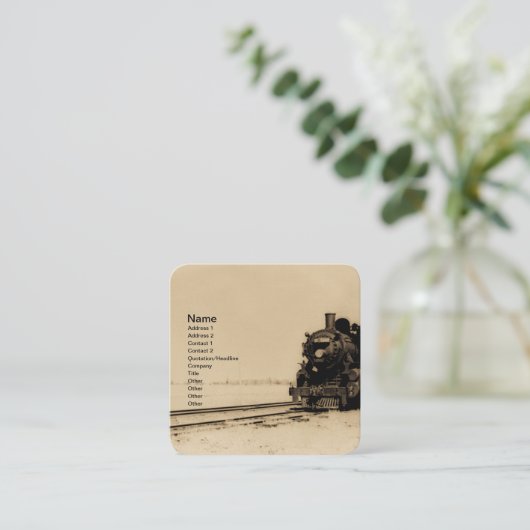 Grand Trunk Western Engine No. 5042 Business Card スクエア名刺 (スタンド正面)