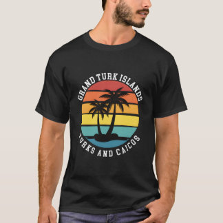 Grand Turk Islands Turks And Caicos Palm Trees Tシャツ