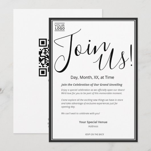 Grand Unveiling Special Event Invitation 招待状 (正面/裏面)