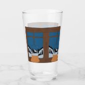 Grand Verre à Boissons Hivernal - Boule de Neige タンブラーグラス (正面)