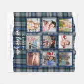 GRANDA PHOTO GIFT – フォトコラージュタータンチェックフリース フリースブランケット (正面(横))
