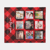 GRANDA PHOTO GIFT - Photo Collage Lumberjack フリースブランケット (正面(横))