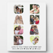 GRANDADレター切り出し8 Photo Collage パーソナライズされた フォトプラーク (正面)