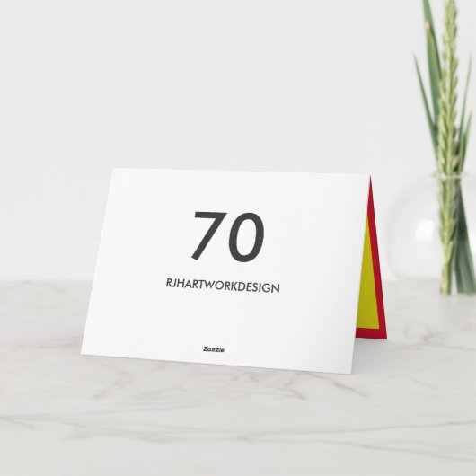 GRANDAD 70th誕生日カード カード (裏面)