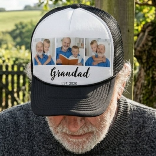 Grandad Established モダンスクリプト 3 写真 キャップ