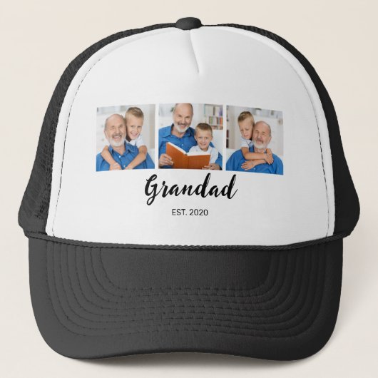 Grandad Established モダンスクリプト 3 写真 キャップ (正面)