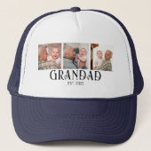 Grandad Established モダンスクリプト 3 写真 キャップ (正面)