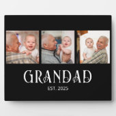 Grandad Established モダンスクリプト 3 枚の写真 フォトプラーク (正面)
