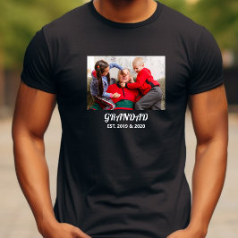 Grandad Established 白抜き太字タイポグラフィ Tシャツ