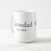 Grandad Established Black Bold Minimal  コーヒーマグカップ (正面左)